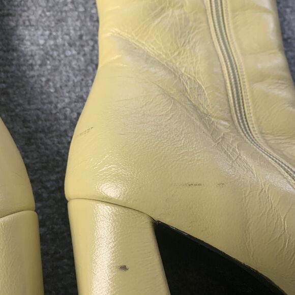 BY FAR Leather Boots High Heel Side Zip Mid Calf Made Portugal Size 40 EU / 9 US - Picture 6 of 14